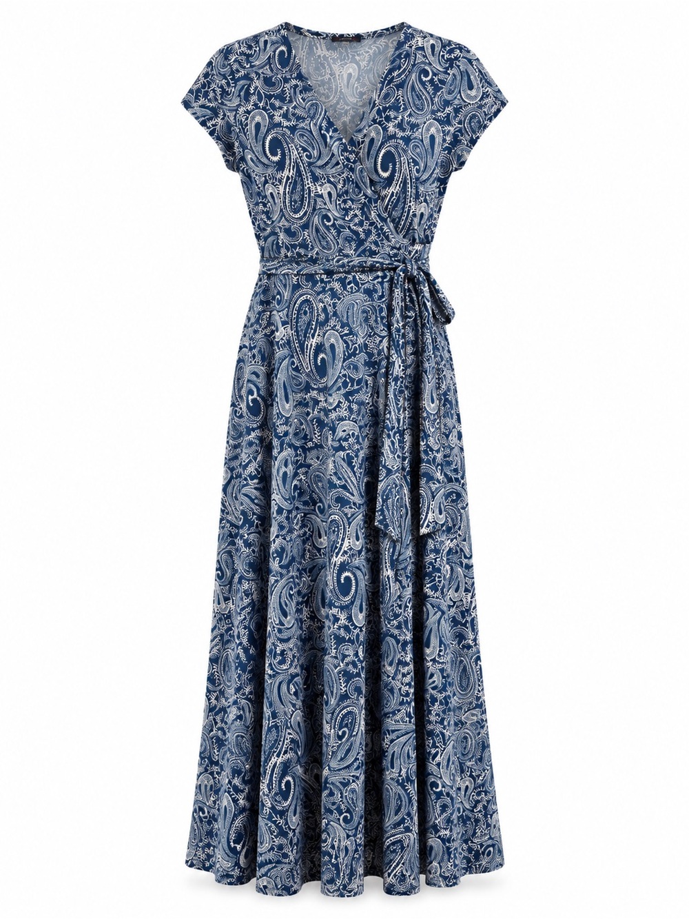 Cocomo Paisley Maxi Dress in Blue & White Size Medium